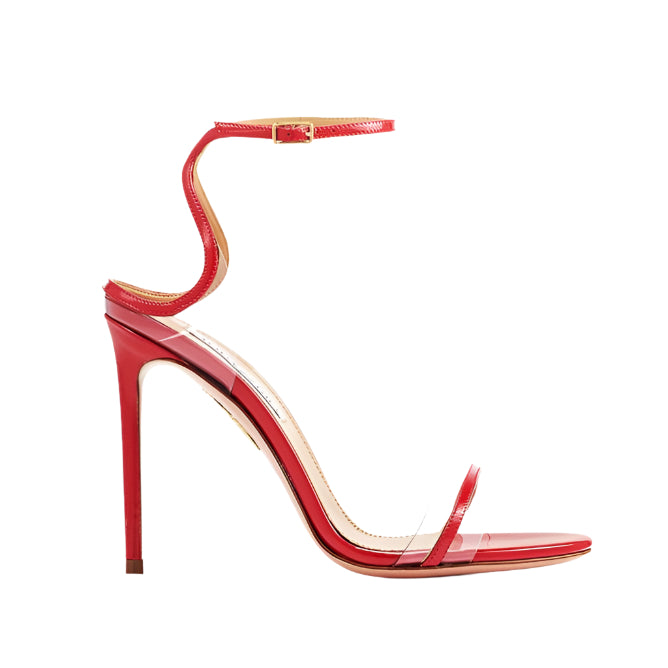Aquazzura Sting Sandal 105 Red Patent Pumps