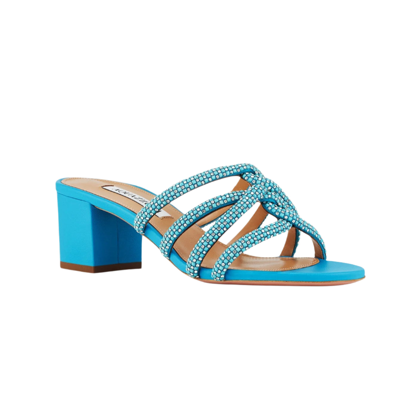 Aquazzura Moondust Color Ibiza Blue Sandal 50