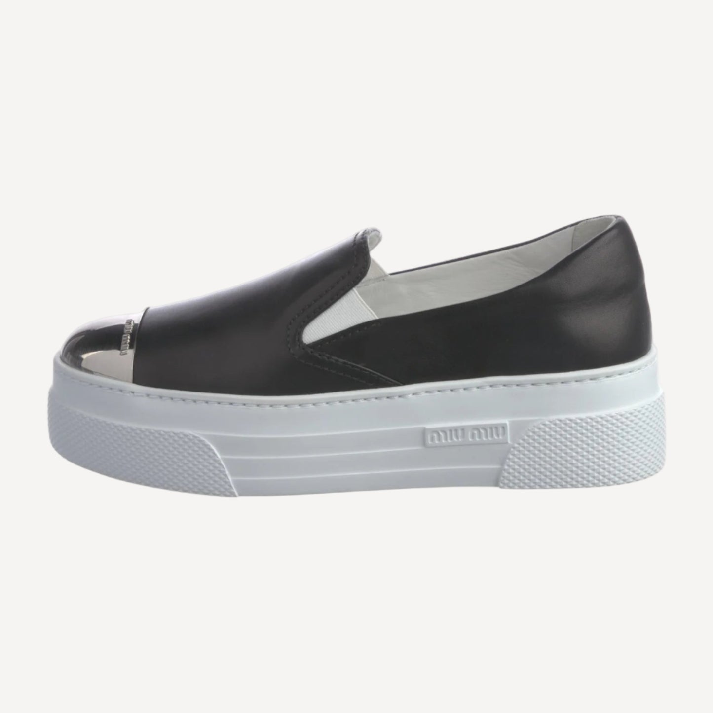 Miu Miu Black Cap Toe Sneakers