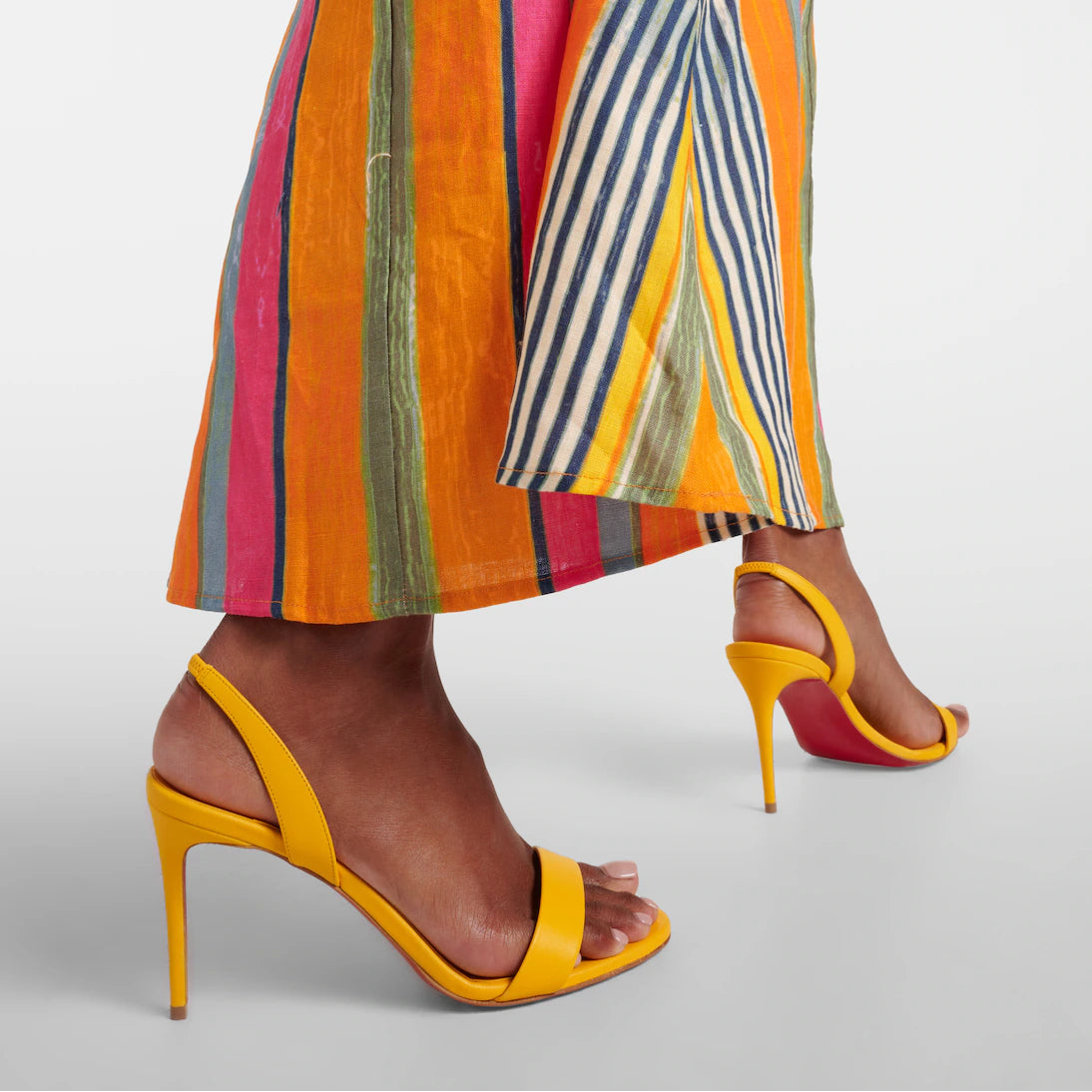 Christian Louboutin O Marilyn Yellow 85 Sandals Heels