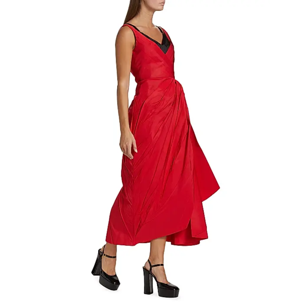Alexander McQueen Red Midi Dress