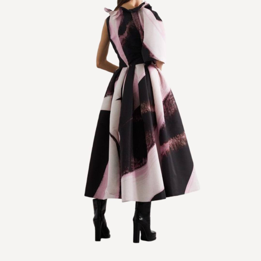 Alexander McQueen Brushstroke Midi Dress