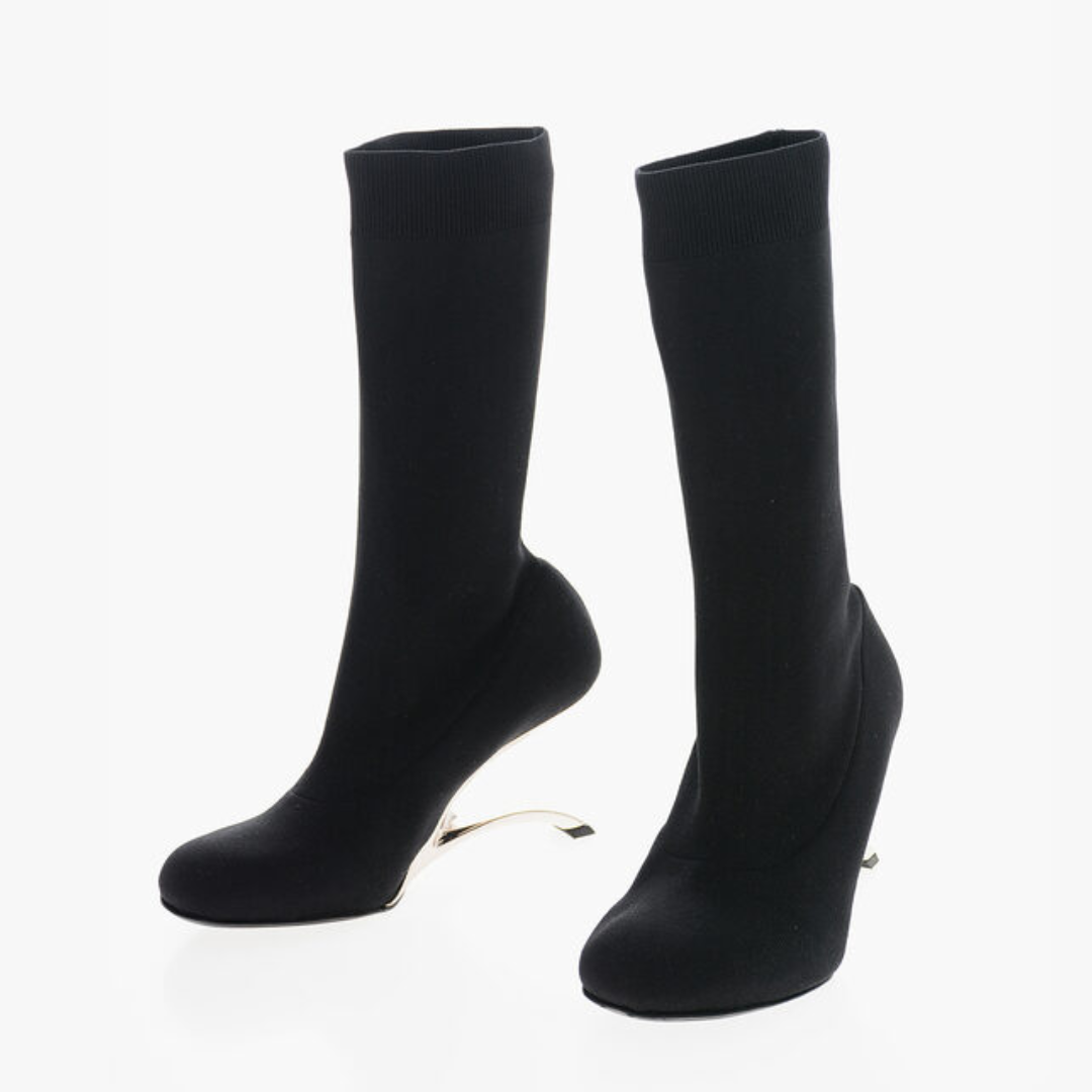 Alexander McQueen Fabric Bootie Heel