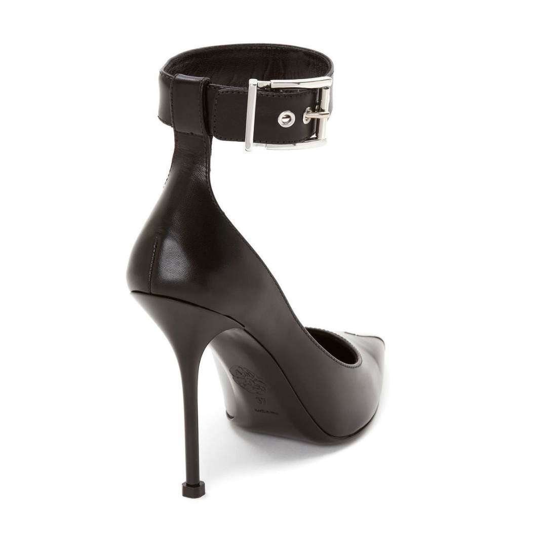 Alexander McQueen Ankle Strap Black Heels