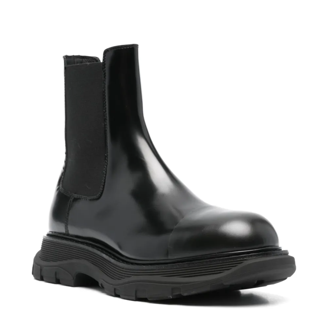 Alexander McQueen Black Chlelsea Ankle Boots