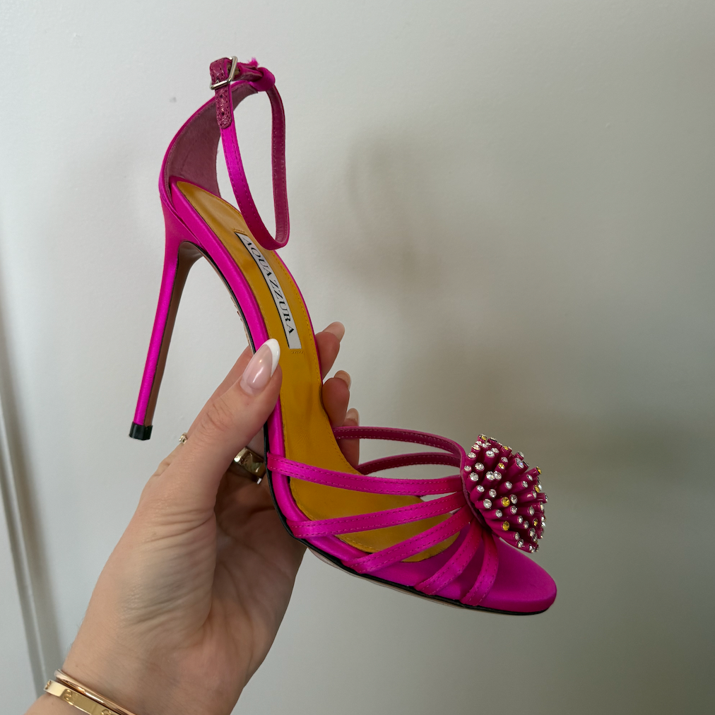 Aquazzura Anemone Sandal 105 Exotic Orchid Pink
