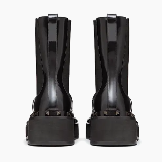 Valentino Black Rockstud Booties