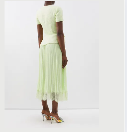 Self Portrait Green Midi Dress