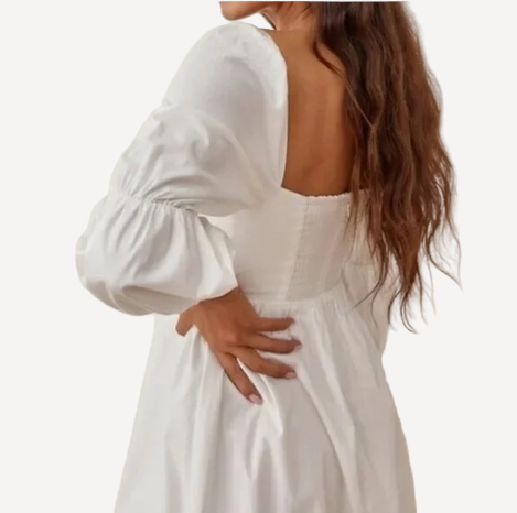 Reformation Michaela White Mini Dress