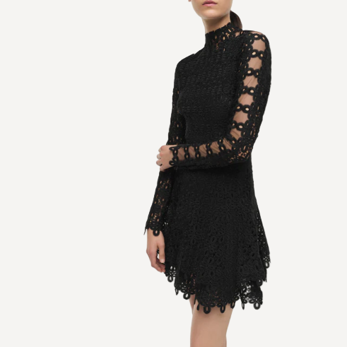 Simkhai Joy Navy Lace Mini Dress