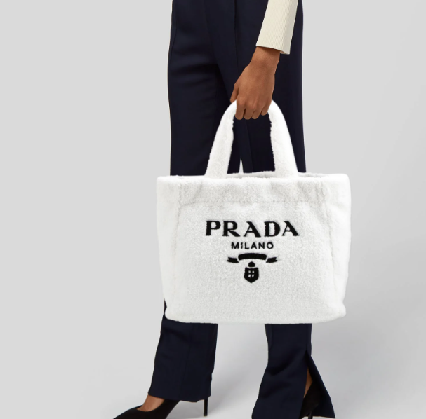 Prada White Terry Large Tote