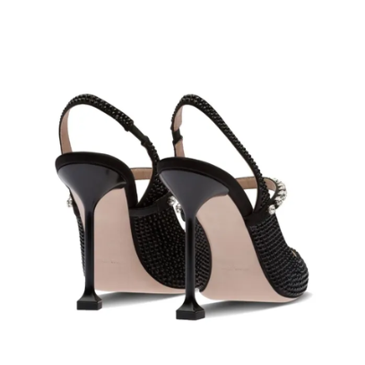 Miu Miu Black Crystal Pumps