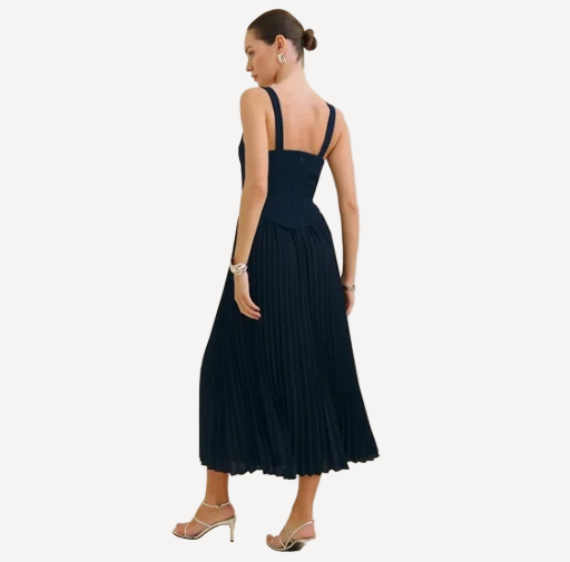 Reformation Marja Navy Dress