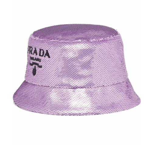 Prada Sequin Bucket Hat Purple