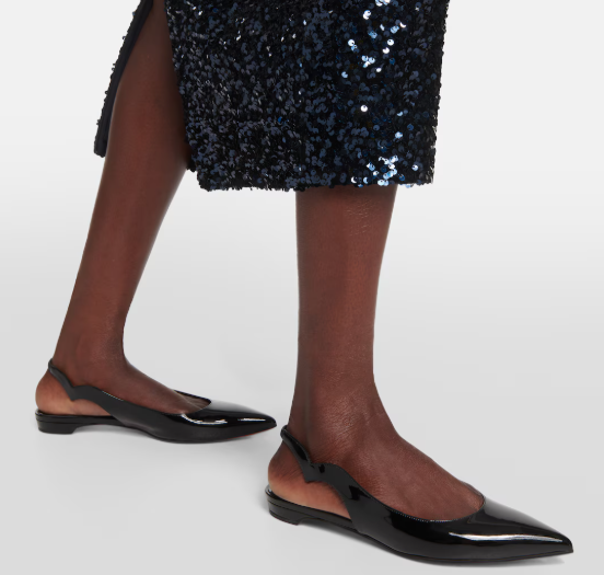 Christian Louboutin Hot Chickita Sling Back Flat Black