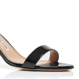 Manolo Blahnik Chaos Black Sandals 70