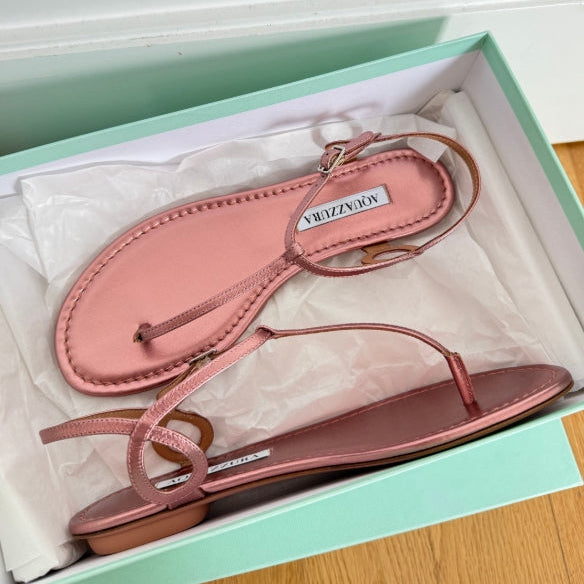 Aquazzura Almost Bare Sandal Flat Watermelon