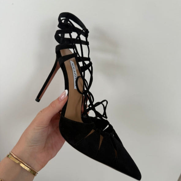 Aquazzura Bellissima Pumps 105 Black Suede