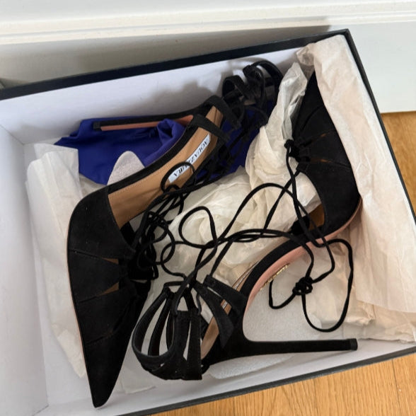 Aquazzura Bellissima Pumps 105 Black Suede