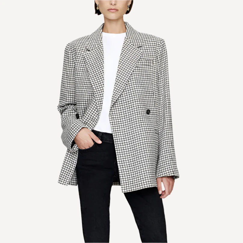 Anine Bing Kaia Blazer Checkered Multi