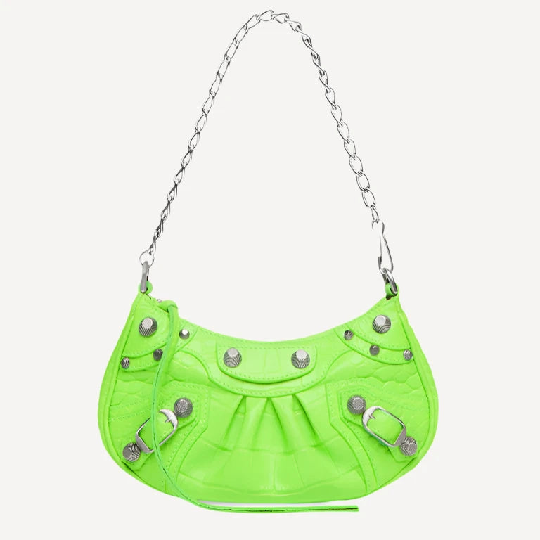 Balenciaga Le Cagole Bright Green Crossbody Bag