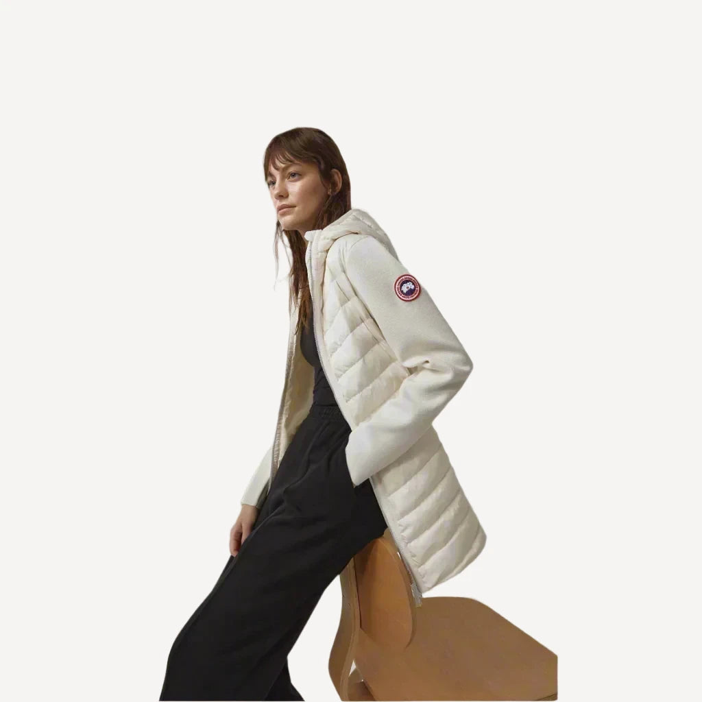 Canada Goose Hybridge Knit Hooded Jacket Cottongrass