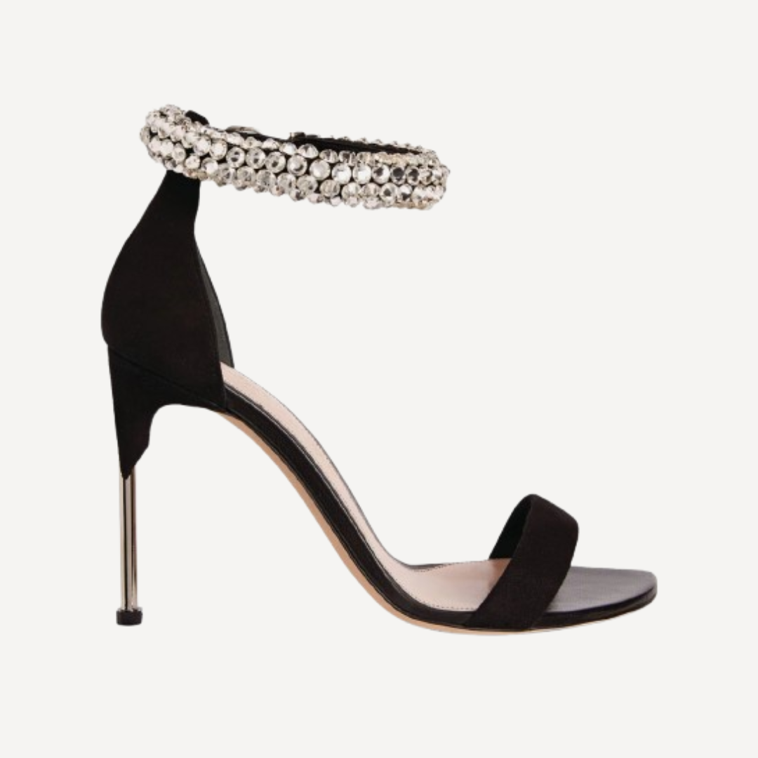 Alexander McQueen Black Embellished Sandals