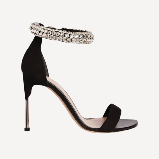 Alexander McQueen Black Embellished Sandals