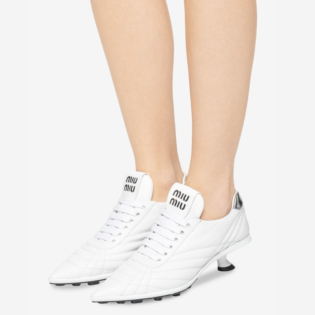 Miu Miu Mid Heel Sneakers White