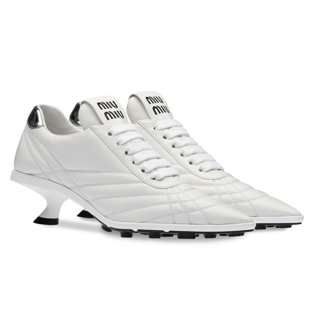 Miu Miu Mid Heel Sneakers White