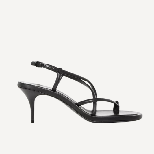 Alexander McQueen Black Strappy Leather Sandals