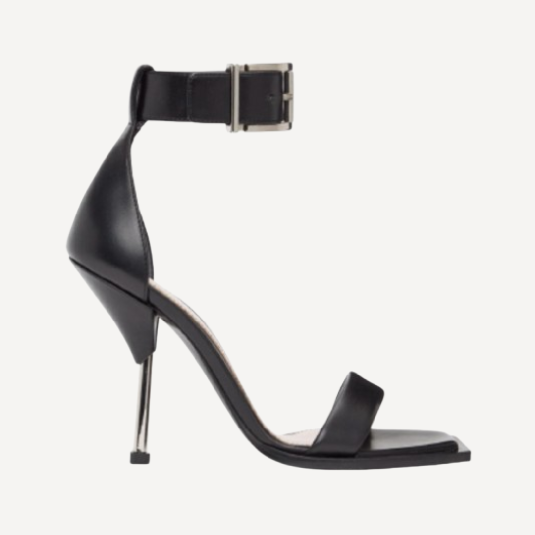 Alexander McQueen Black Ankle Strap Heels