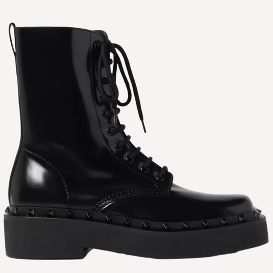 Valentino Black Combat Boots