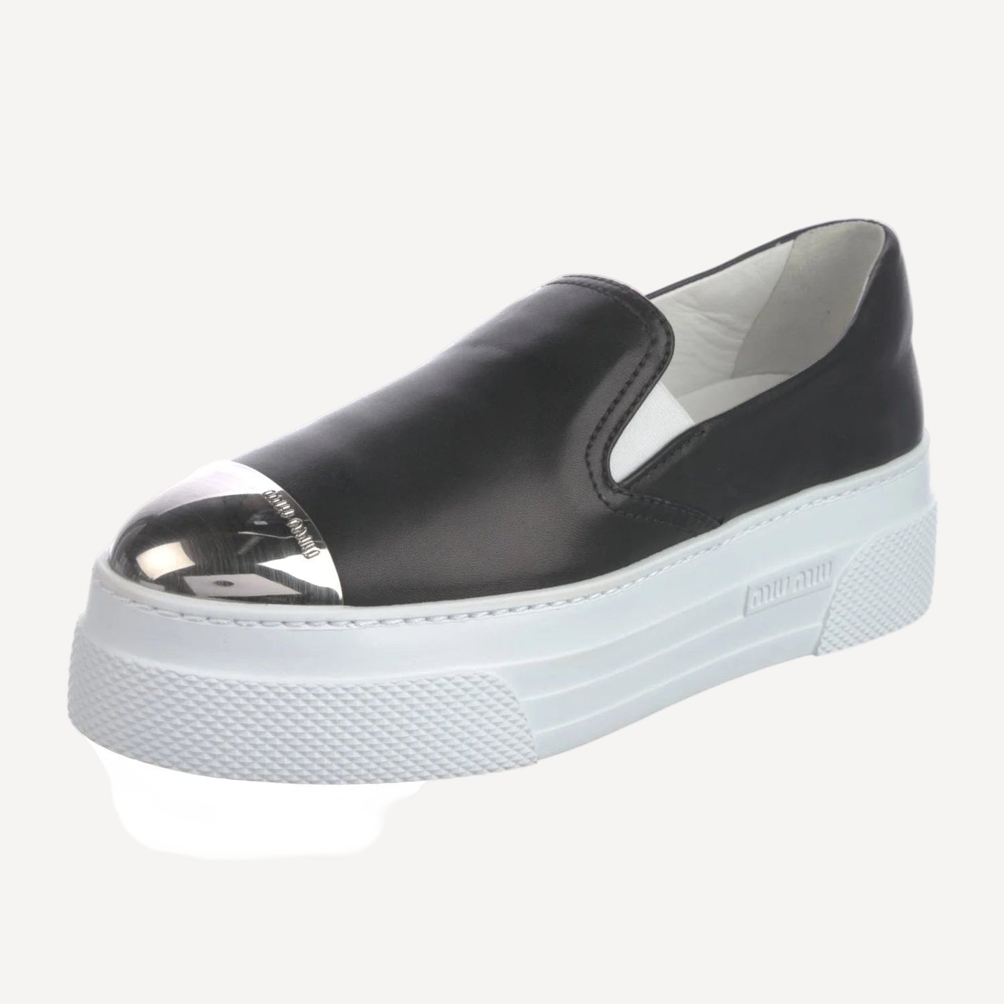 Miu Miu Black Cap Toe Sneakers