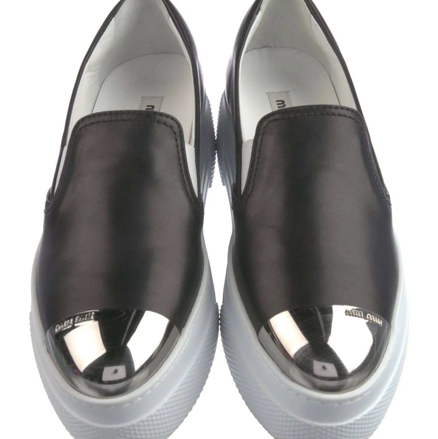 Miu Miu Black Cap Toe Sneakers