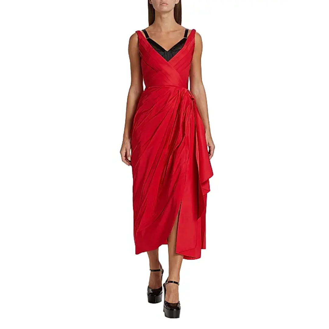 Alexander McQueen Red Midi Dress