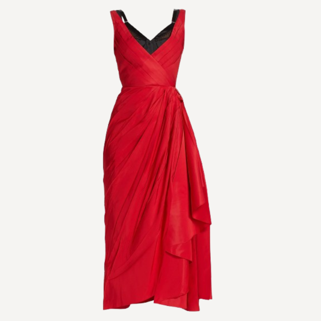 Alexander McQueen Red Midi Dress