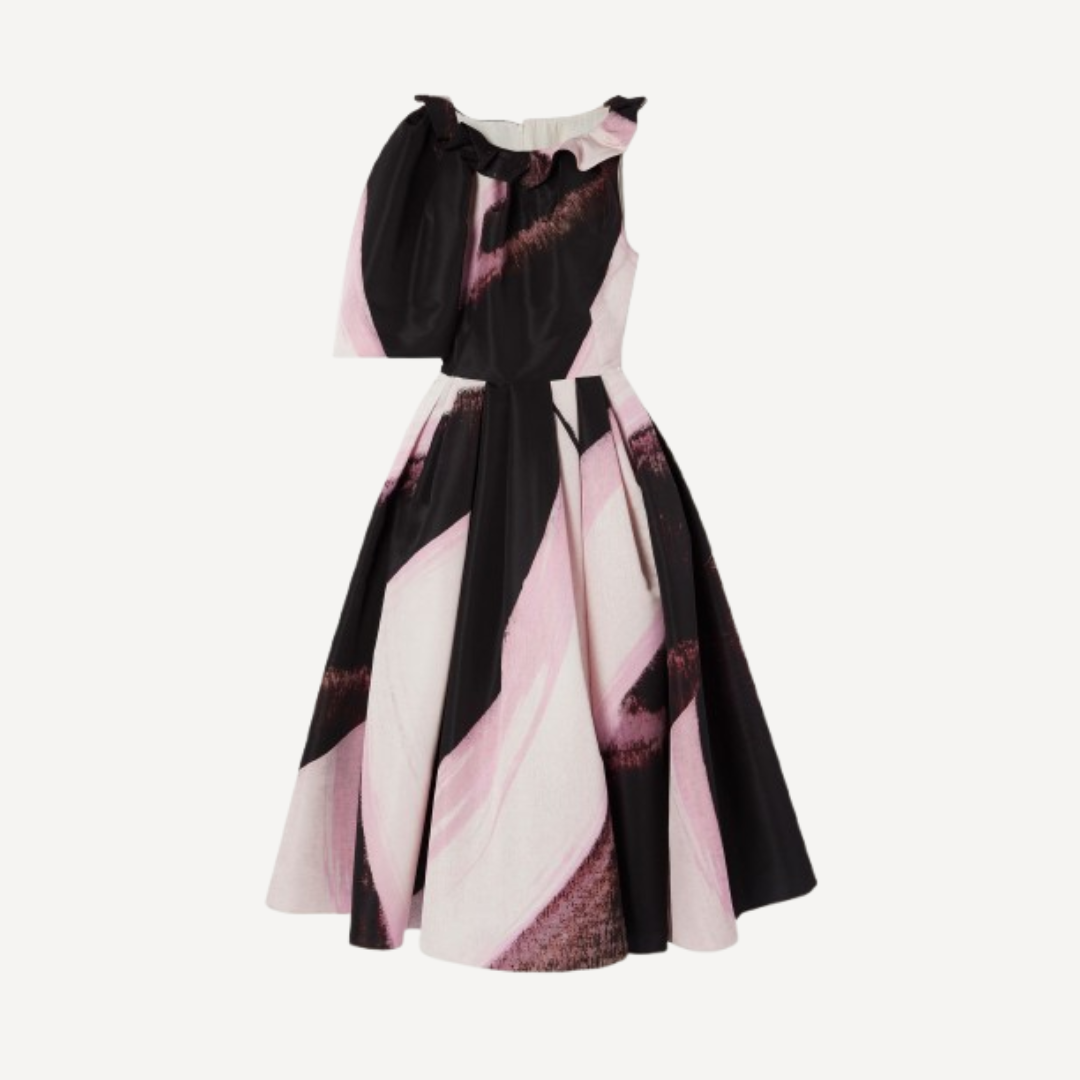 Alexander McQueen Brushstroke Midi Dress