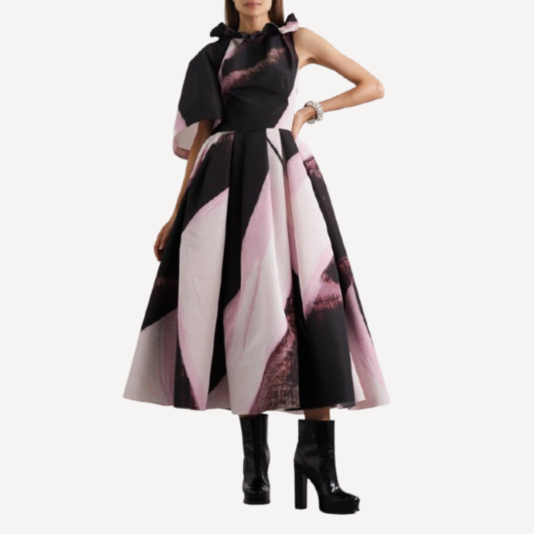 Alexander McQueen Brushstroke Midi Dress