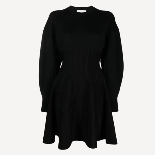 Alexander McQueen Black Corset Mini Dress