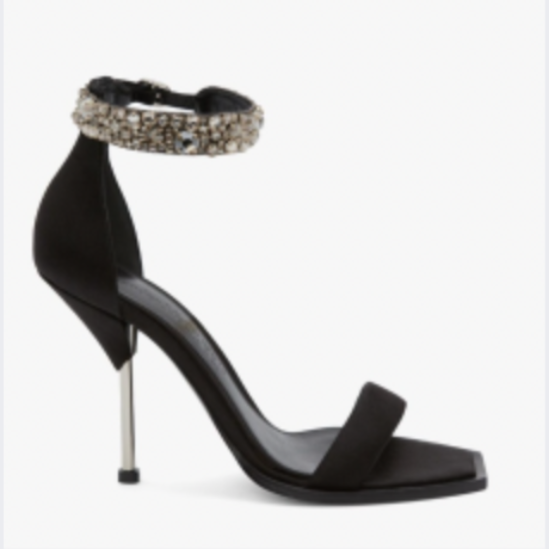 Alexander McQueen Black Embellished Sandals