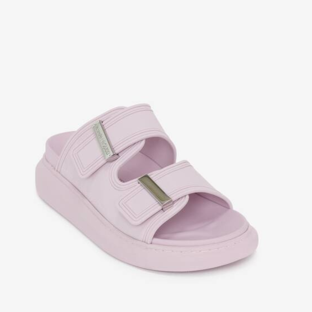 Alexander McQueen Pink Rubber Slides