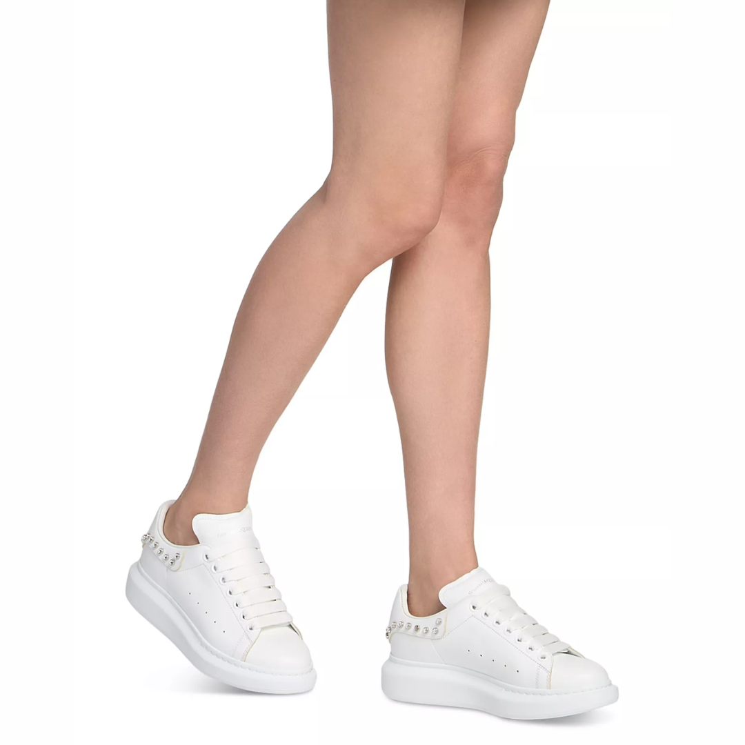 Alexander McQueen White Studded Sneaker