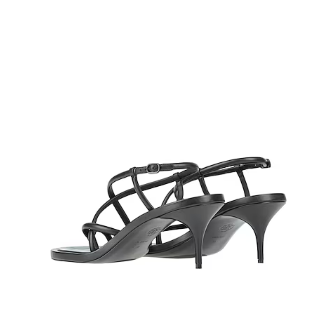 Alexander McQueen Black Strappy Leather Sandals
