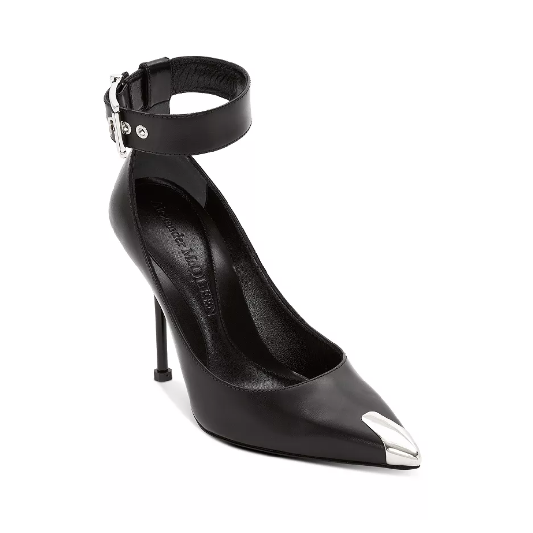 Alexander McQueen Ankle Strap Black Heels