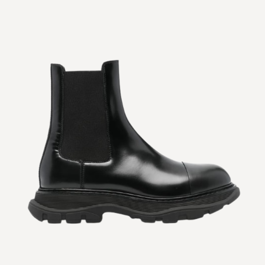 Alexander McQueen Black Chlelsea Ankle Boots
