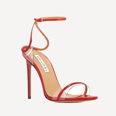 Aquazzura Sting Sandal 105 Red Patent Pumps