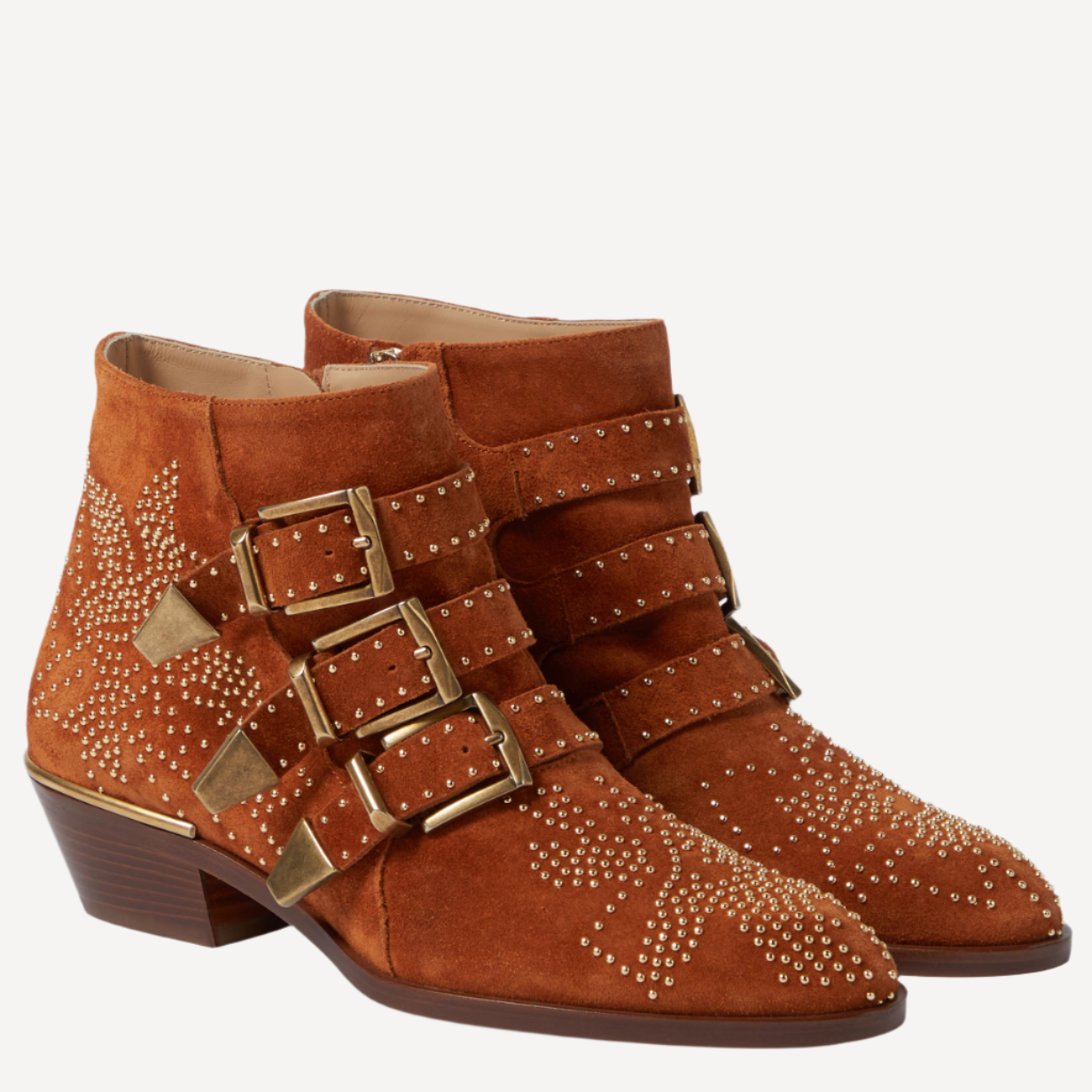 Chloe Susanna Studded Suede Ankle Boots