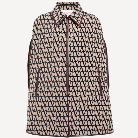 Valentino Toile Iconographe Tan Printed Cape