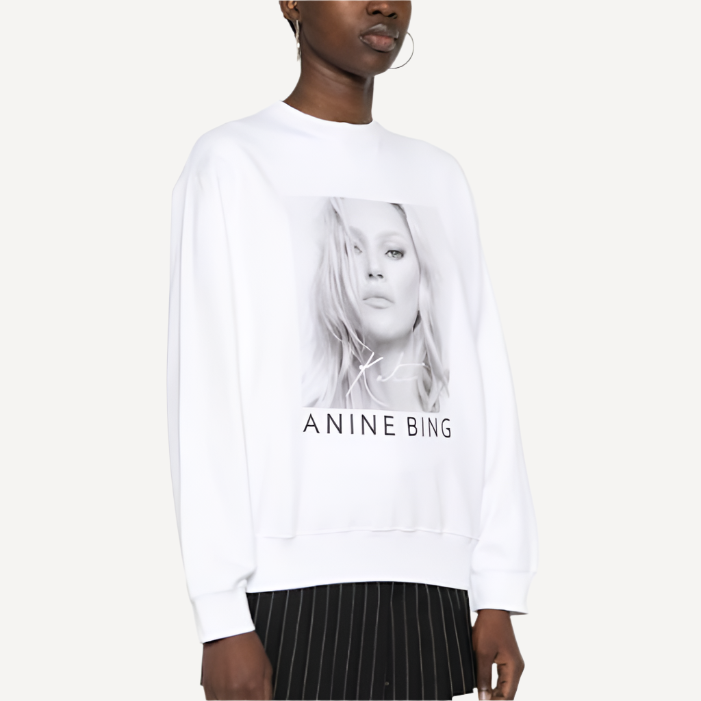 Anine Bing Ramona Kate Sweatshirt White